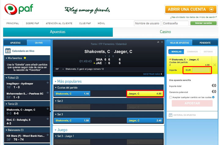 paf apuestas deportivas
